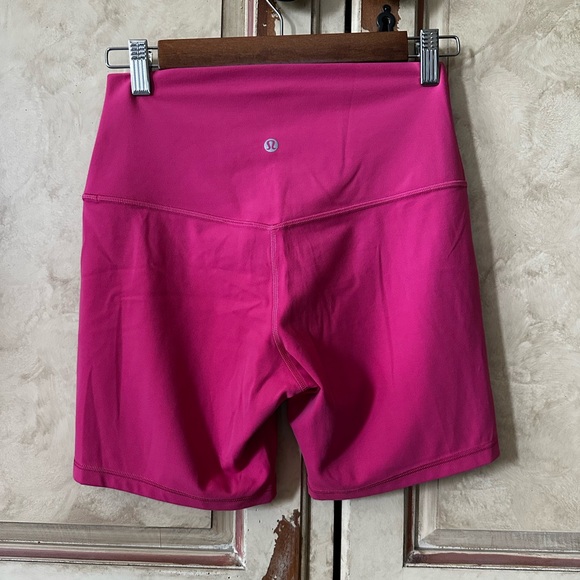 Lululemon Athletica Align 6” High-Waisted Bike Shorts Raspberry Coulis - Picture 5 of 5